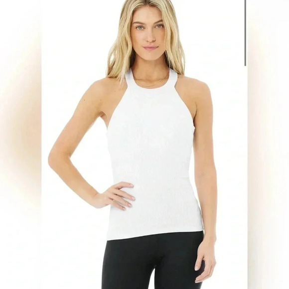 ALO Yoga Tops - Alo Ribbed Insight Tank in White